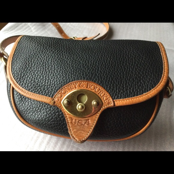 Dooney & Bourke AWL Shoulder Crossbody Bag Blue Black/British Tan - Picture 3 of 16